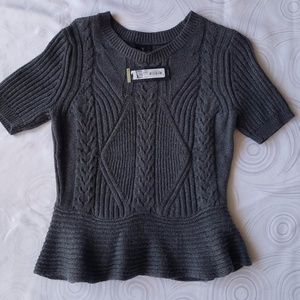 Gray Peplum Sweater/top