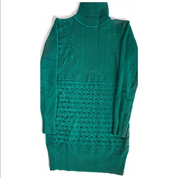 NWOT HOT MIAMI STYLES AQUA GREEN SWEATER DRESS - Picture 2 of 5