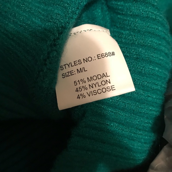 NWOT HOT MIAMI STYLES AQUA GREEN SWEATER DRESS - Picture 5 of 5