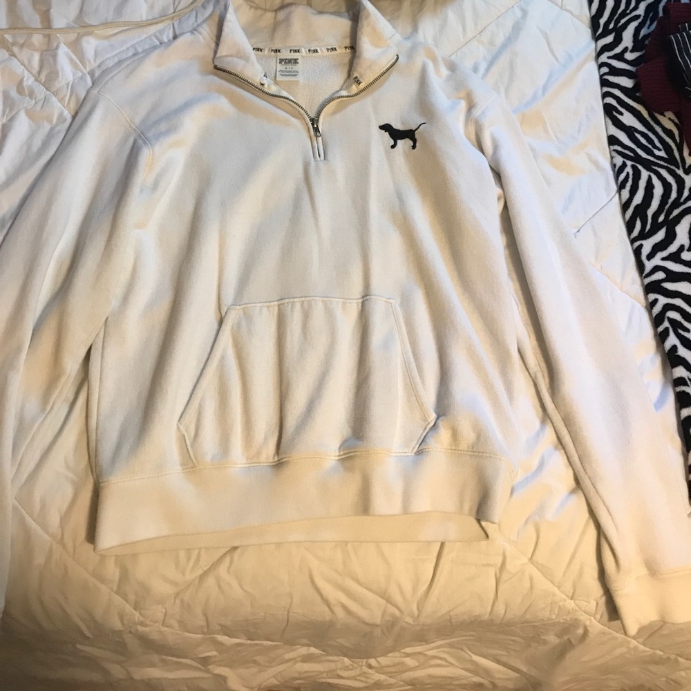 Pink 1/2 zip sweatshirt