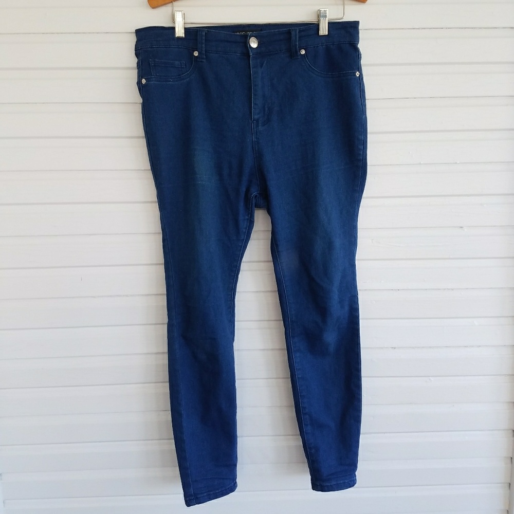 High Waisted Indigo Skinny Jeans