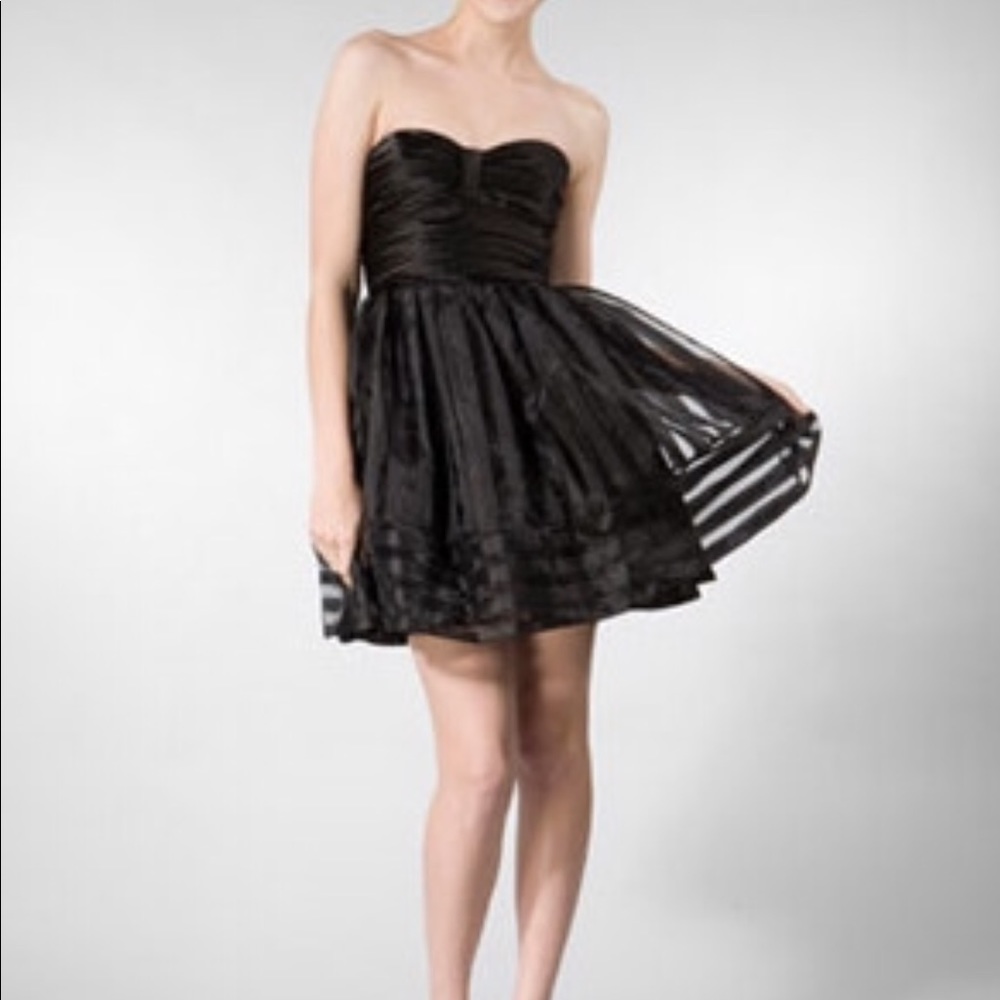 Betsey Johnson strapless little black dress