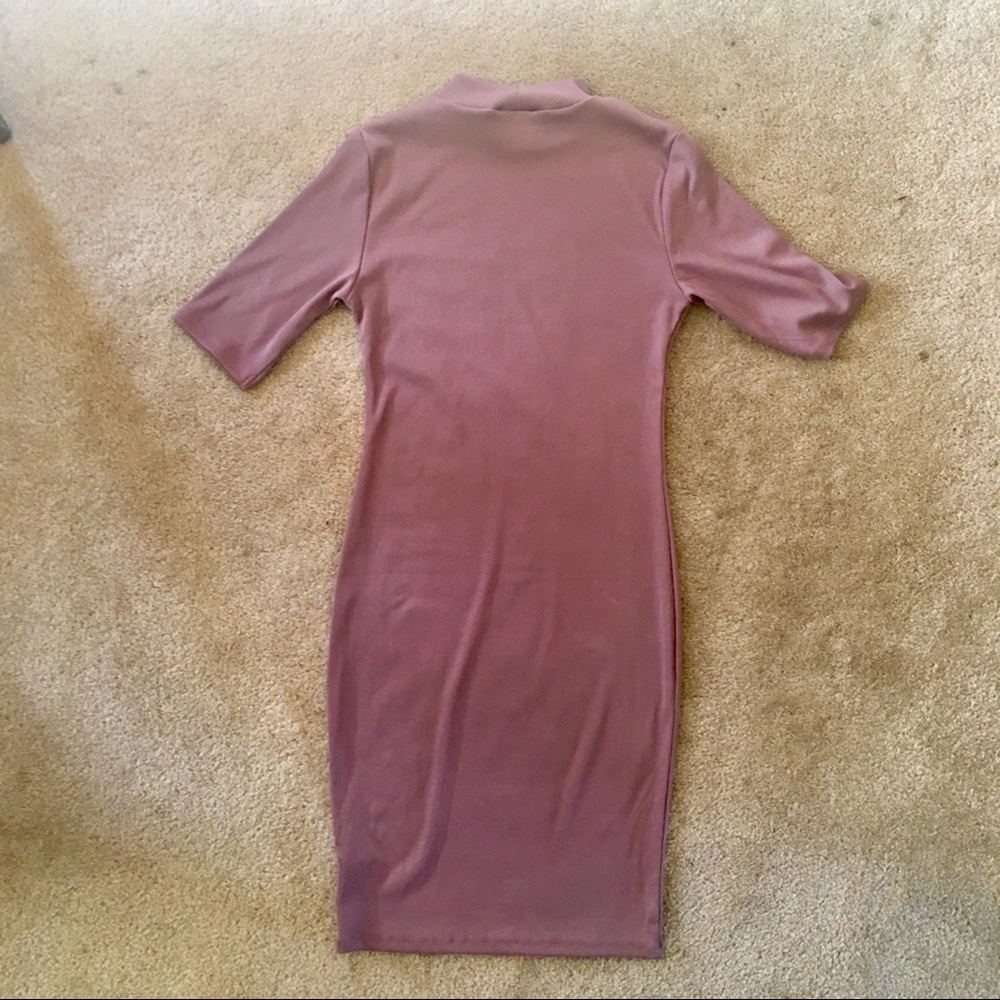 High neck midi dress