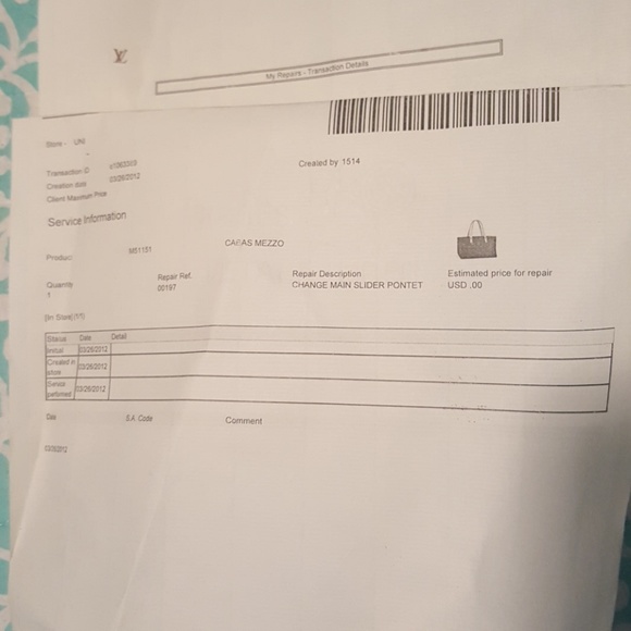 100% Authentic Louis Vuitton Cabas Mezzo GM BAG - Picture 3 of 16