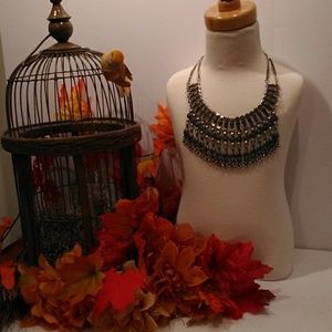 Silver Toned Statement Necklace