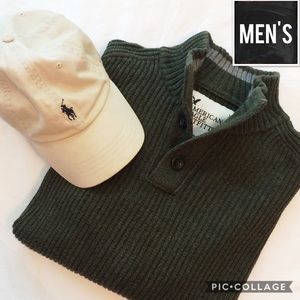 ⭐️MOVING SALE⭐️ AE olive green 1/4 button pullover