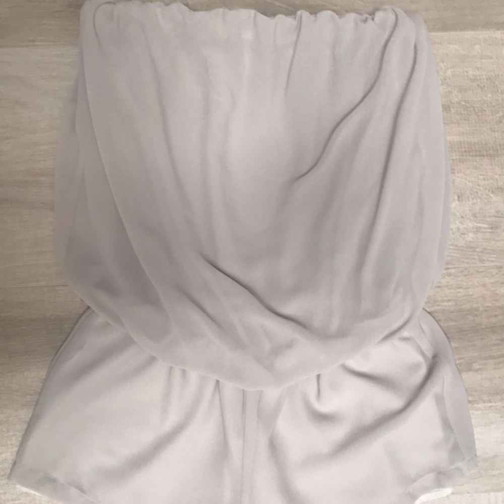 Light Grey Strapless Romper