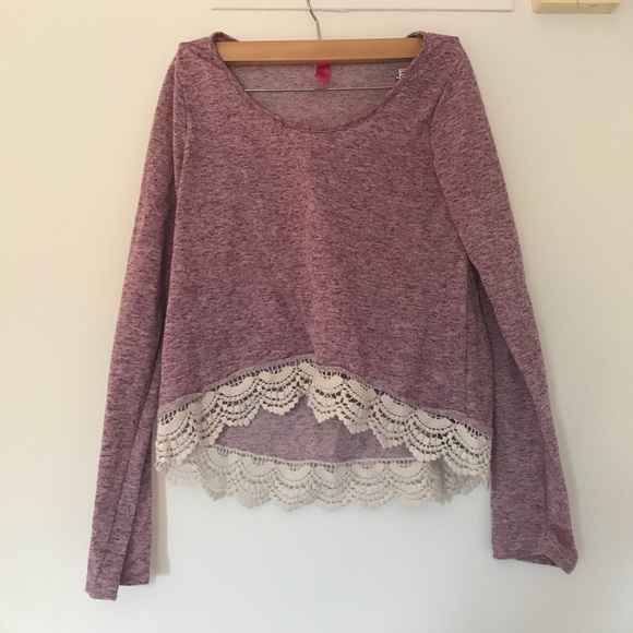 Light Purple Crop Sweater - Picture 1 of 4