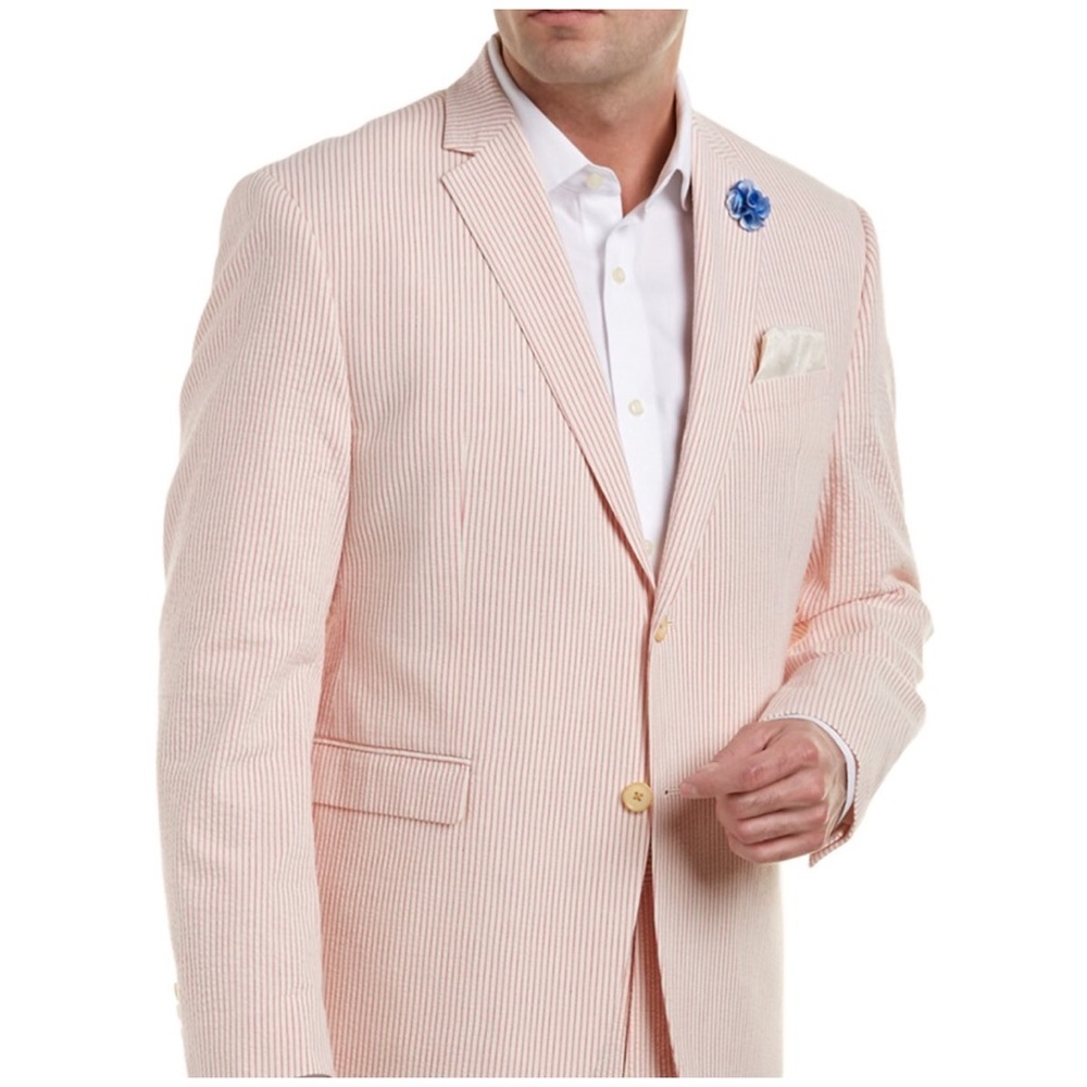 Original Penguin 🐧 Coral seersucker sport coat - Picture 4 of 8