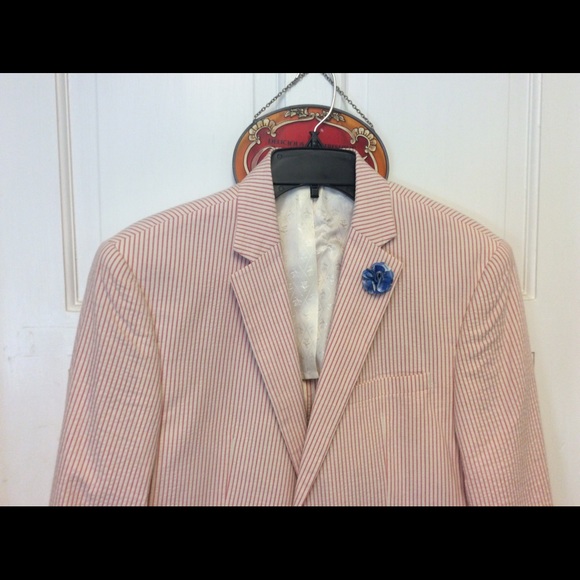Original Penguin 🐧 Coral seersucker sport coat - Picture 6 of 8