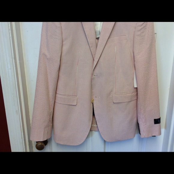 Original Penguin 🐧 Coral seersucker sport coat - Picture 7 of 8