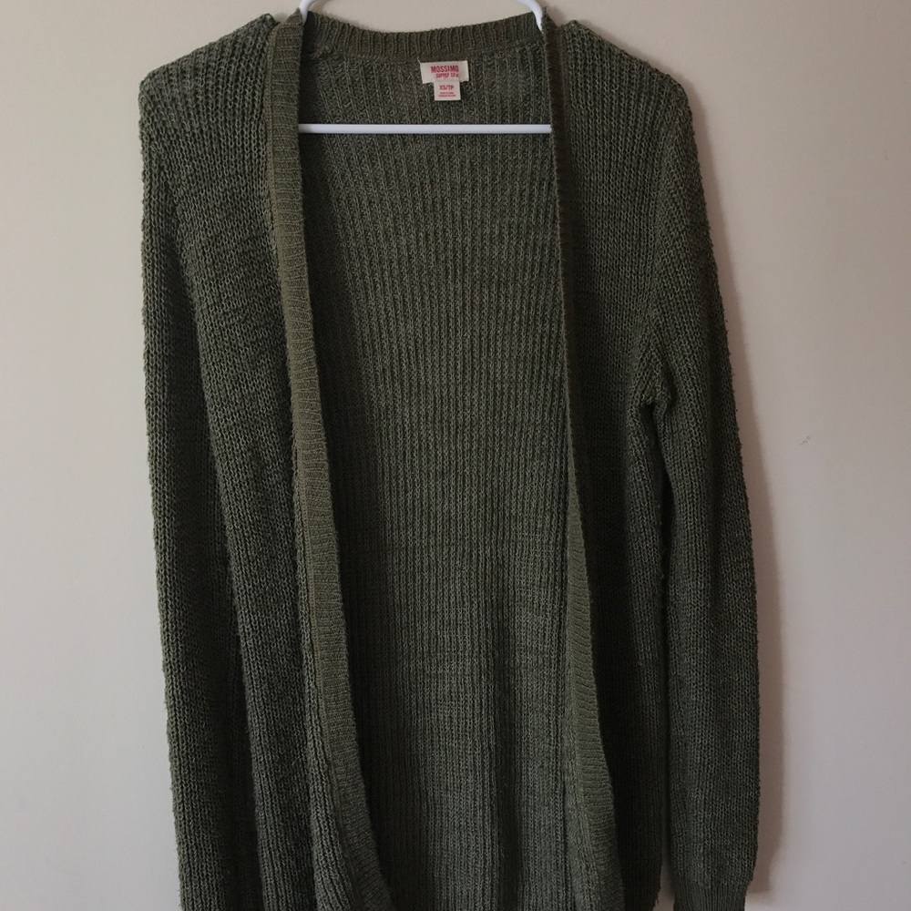 Olive green cardigan