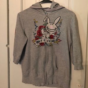 “It’s happy bunny” zip up hoodie