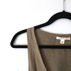 Banana Republic Olive Green Silk Dress