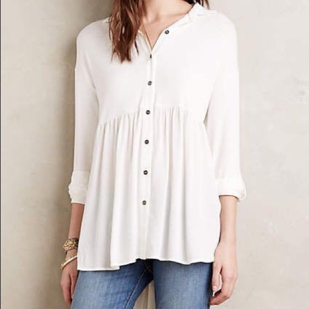 Anthropologie button down tunic sz: XS