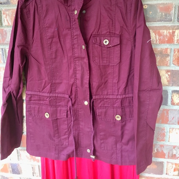 RESTOCK š¹Burgundy Women's utility jacket - Picture 5 of 5