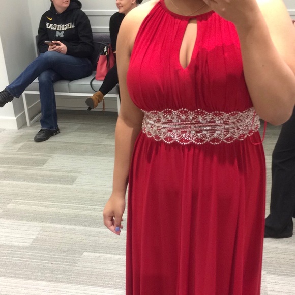 David's Bridal Dresses Red Davids Bridal Prom Dress Size 4 Poshmark