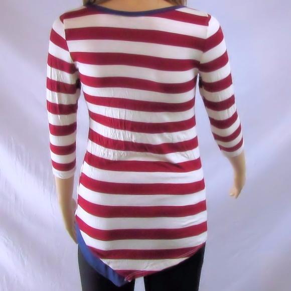 Twenty Second Three-Quarter Sleeve Stripe Tunic To - Picture 3 of 5