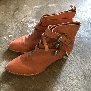Jeffery Campbell ankle boots with buckles worn 1 Jeffery Campbell ankle boots with buckles worn 1