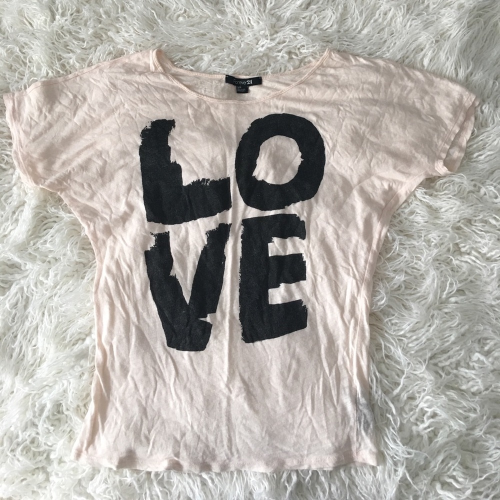 Forever21 Batwing Slub Knit LOVE top