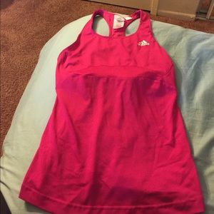 Adidas fuchsia razorback workout top