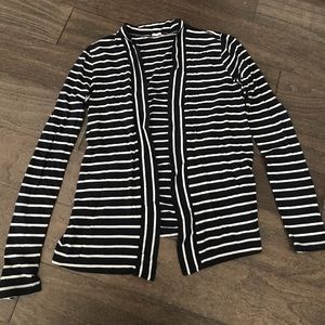 J Crew Striped Cardigan