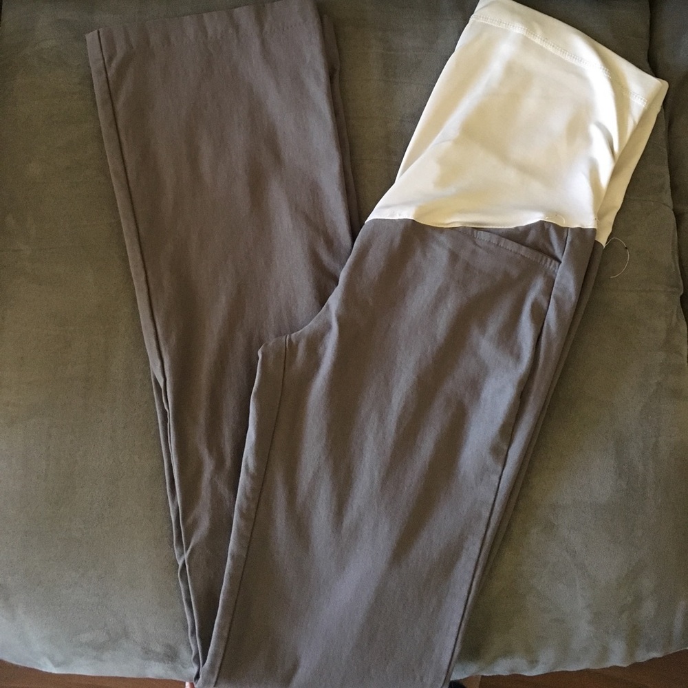 Used. Tan/brown maternity pants.