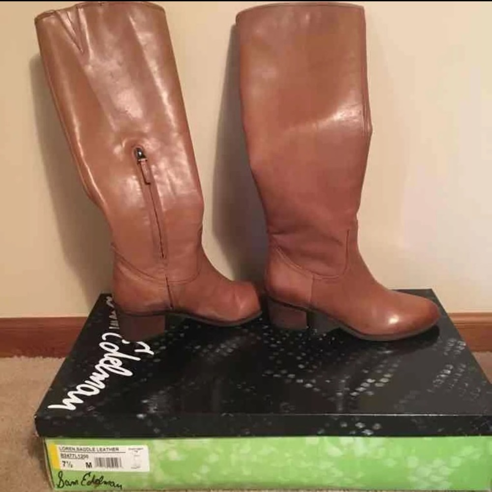 Sam Edelman Loren Saddle Leather Boots - Picture 2 of 4