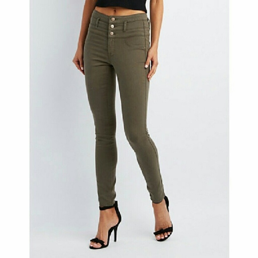 Charlotte Russe Refuge Green Jeans