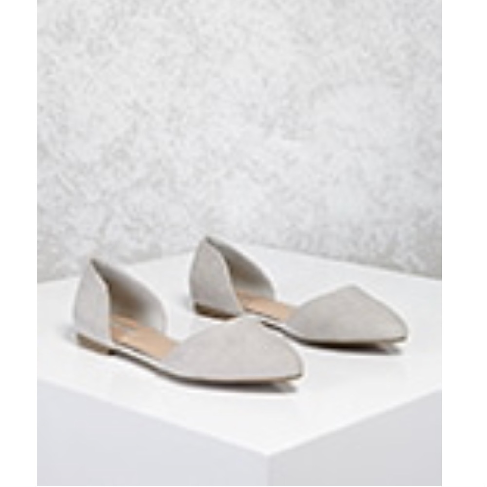 Grey Suede Flats