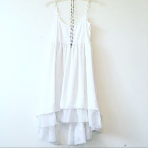 Anthropologie Silky White Dress
