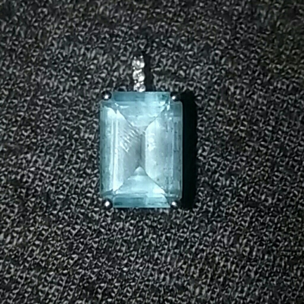 Aquamarine birth stone pendent