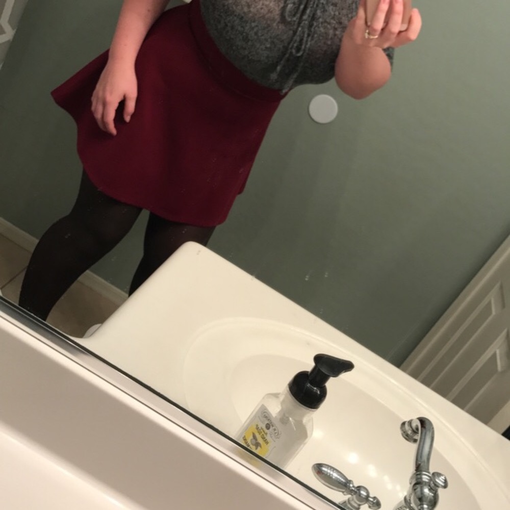 Maroon skirt