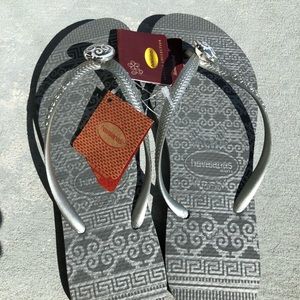Never worn havaianas silver/grey  flip flop 37/38