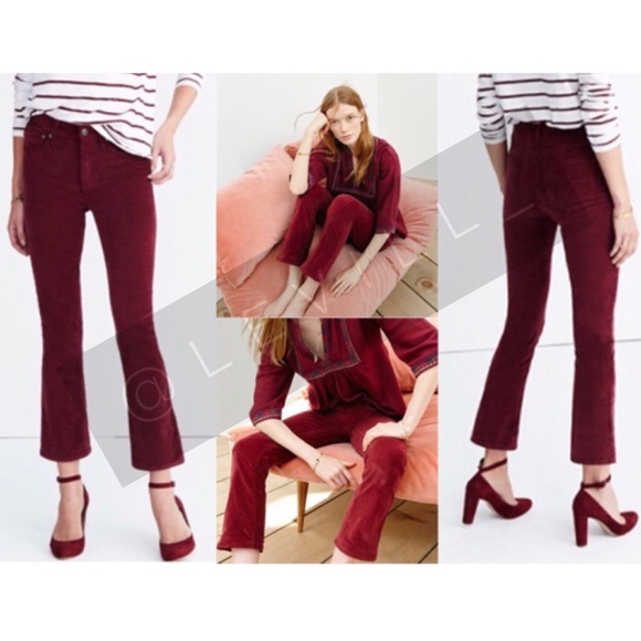 madewell velvet jeans