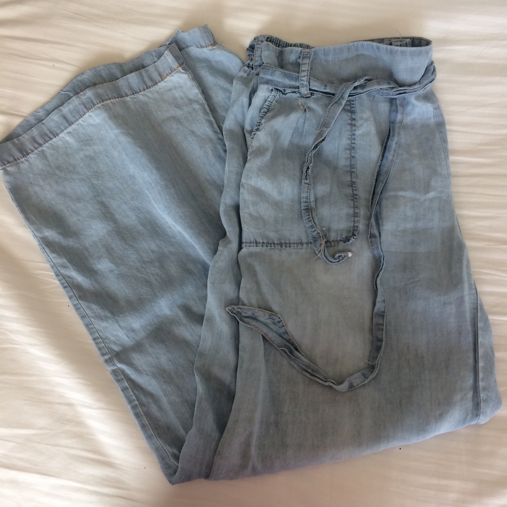 Chambray Swishy Pants