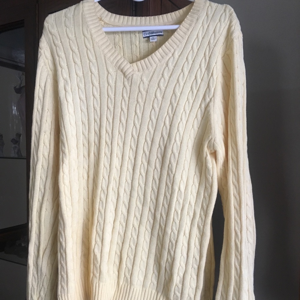 Croft & barrow pastel yellow sweater