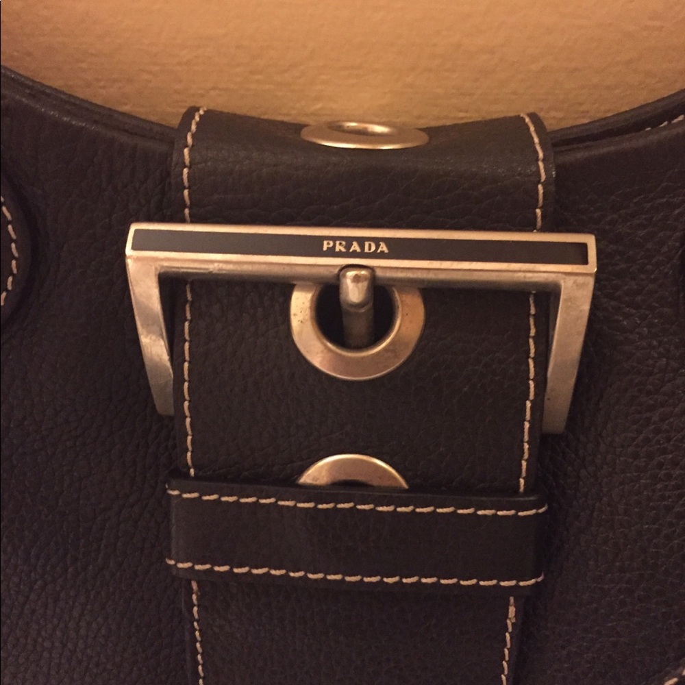 Authentic PRADA Tessuto Black Leather Handbag - Picture 7 of 7