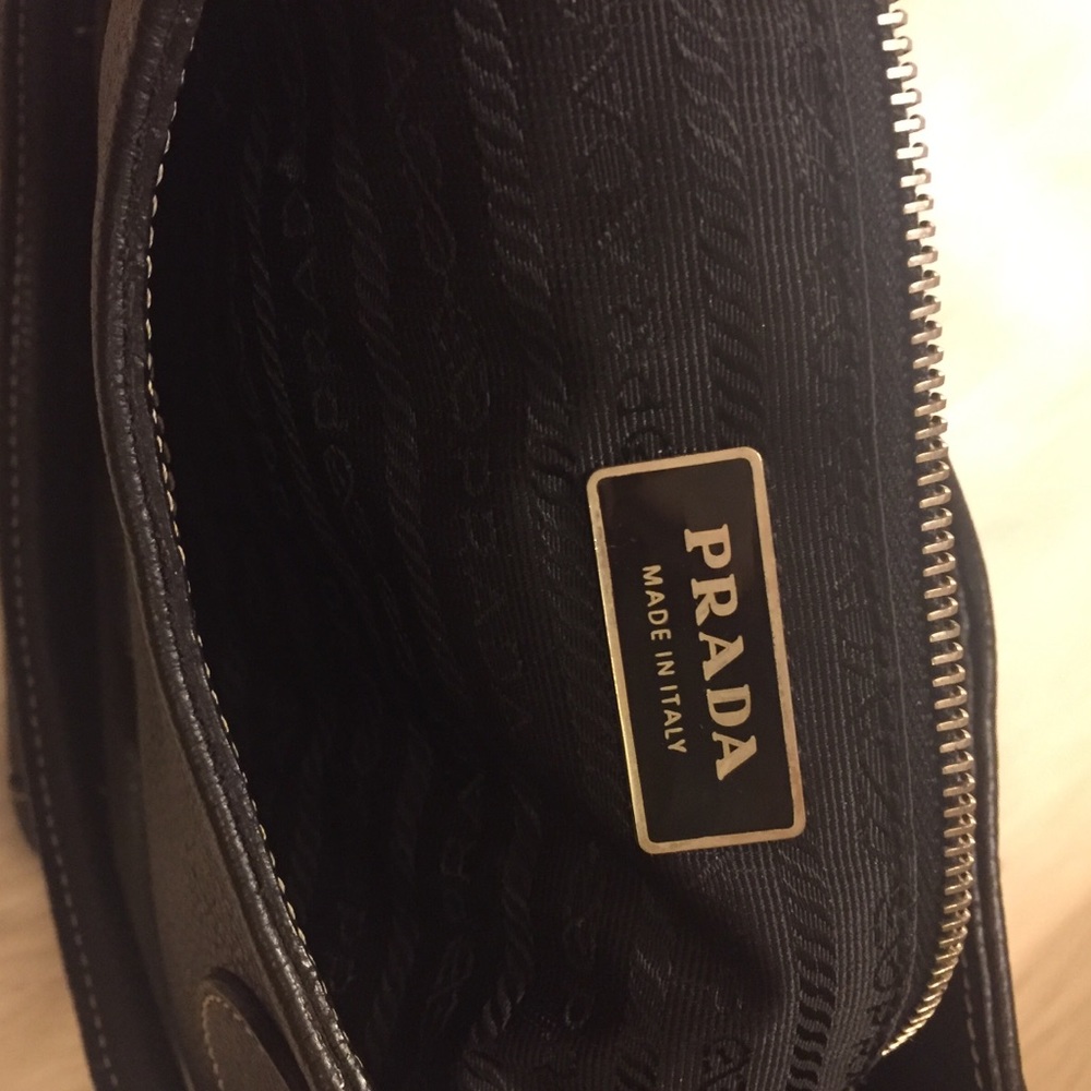 Authentic PRADA Tessuto Black Leather Handbag - Picture 6 of 7