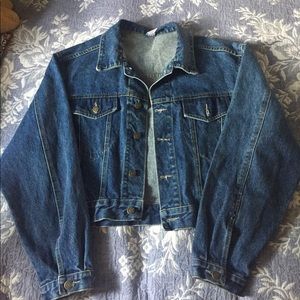 vintage denim trucker jacket