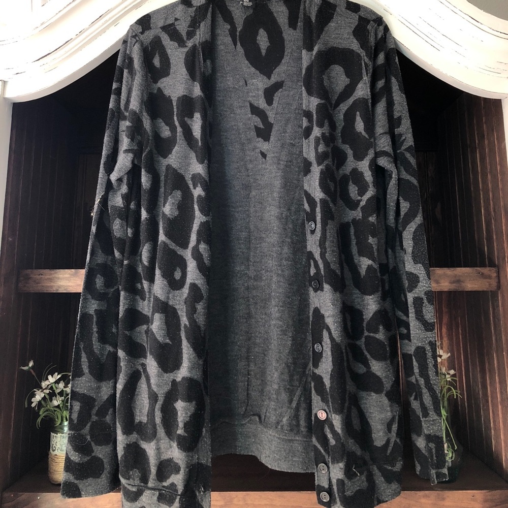 Leopard print cardigan