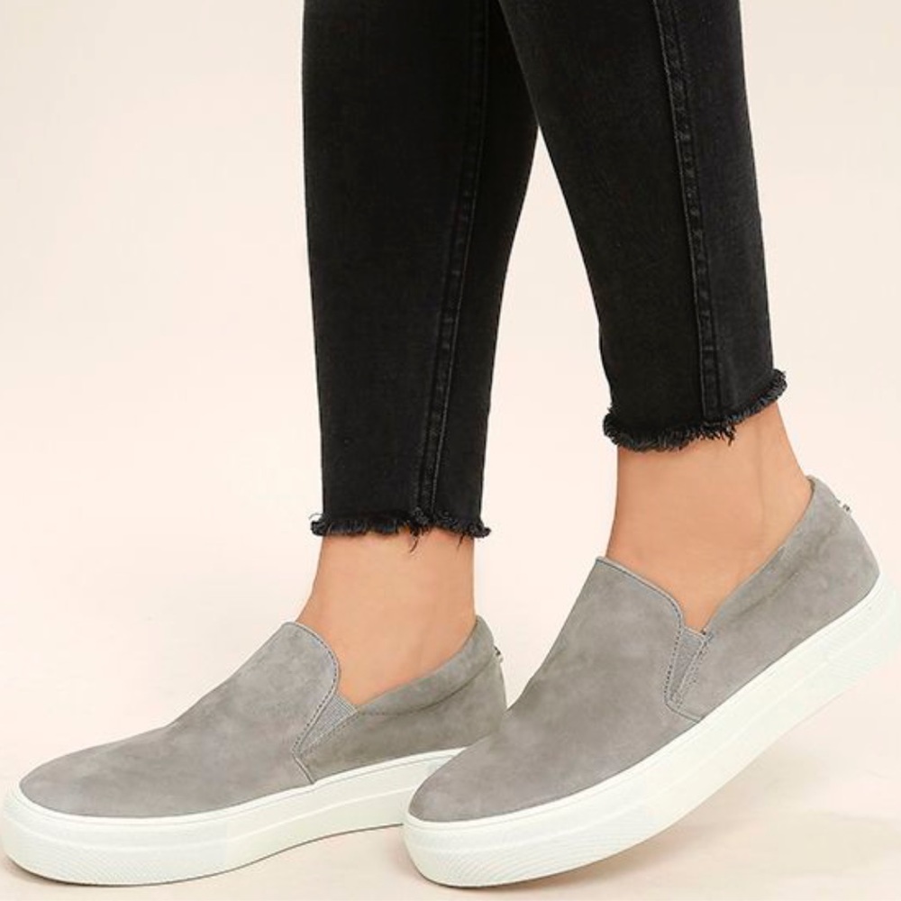 Gray Steve Madden Slip on Sneakers