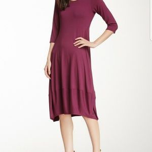 Eileen Fisher Lantern Dress in Pomegrante