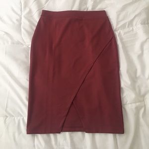 Mauve/pinkish knee length skirt NWOT