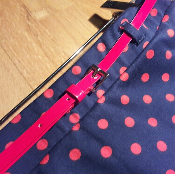 H&M Navy and Red Polka Dot Pencil Skirt - Picture 3 of 4
