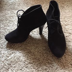 Paul Green 'New York' lace up suede heeled  bootie