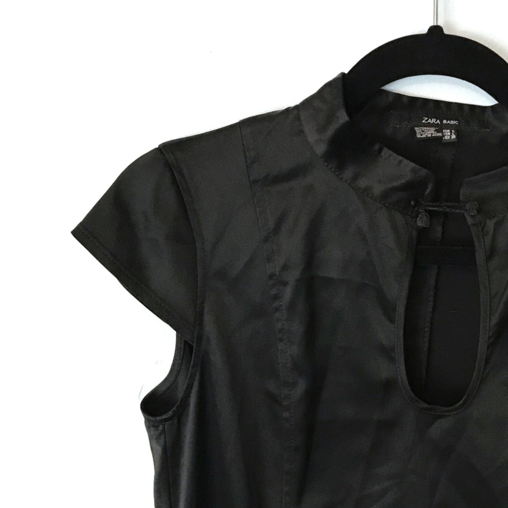 NWOT ZARA Black Satin Dress