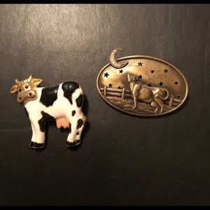Vintage cow pins. Sale