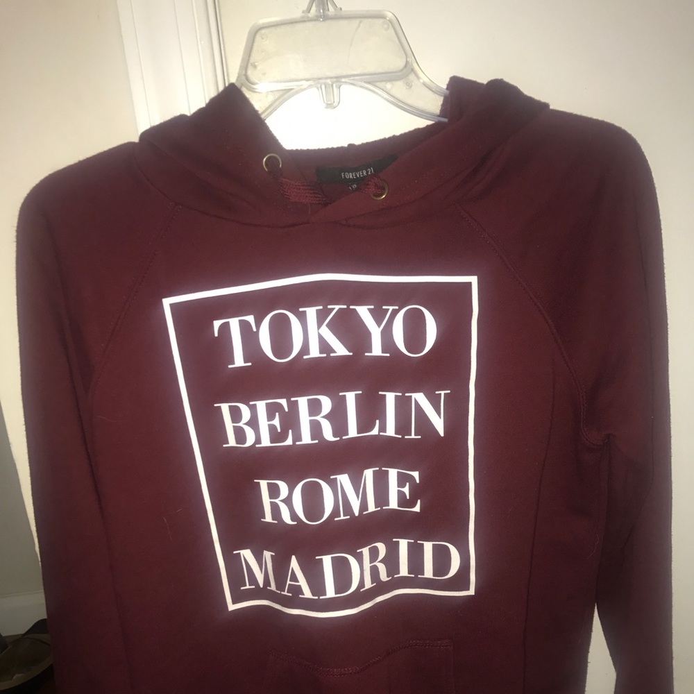 Forever 21 Burgandy Hoodie !!