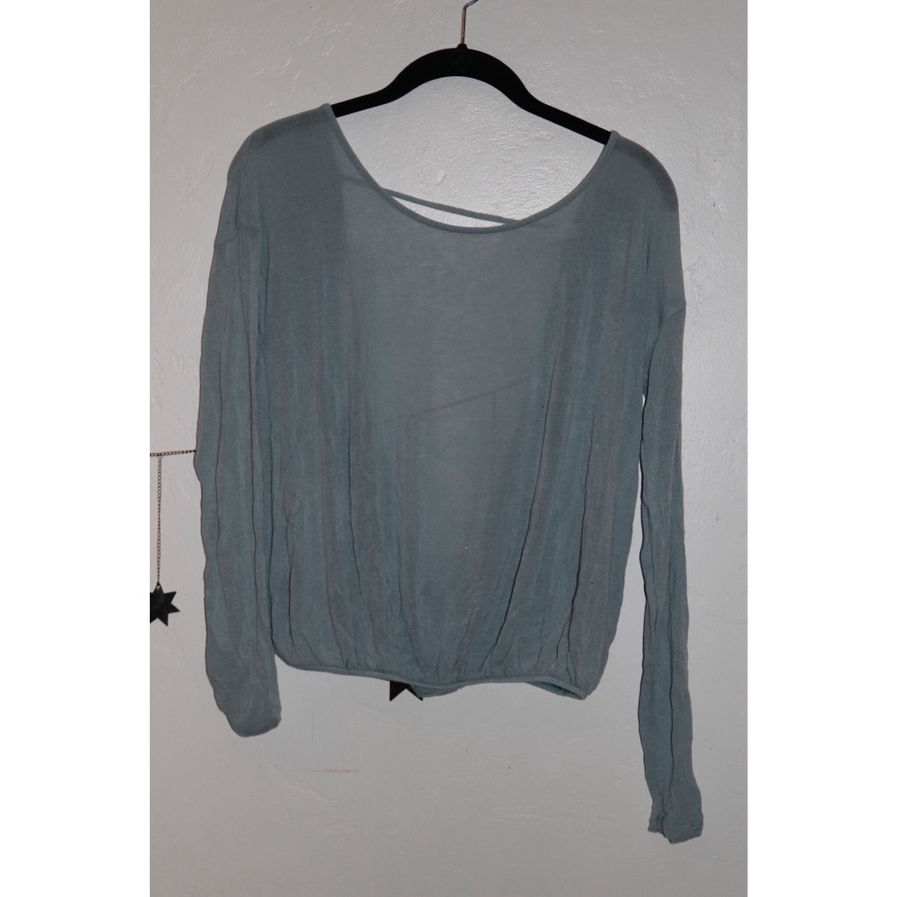 Free People Light Blue Loose Top